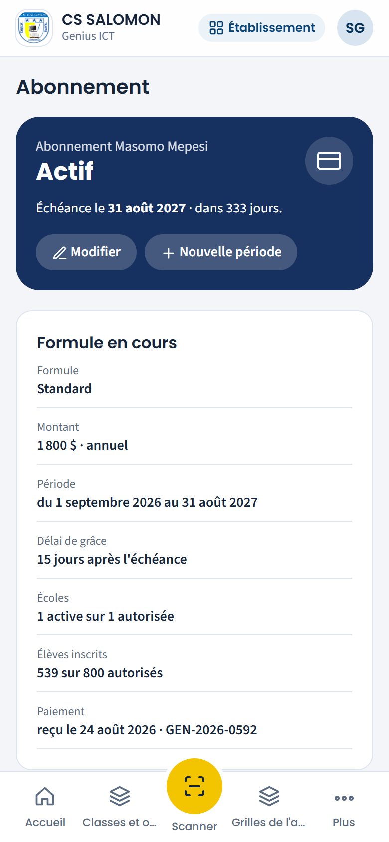 Abonnement vu par Genius ICT (téléphone)