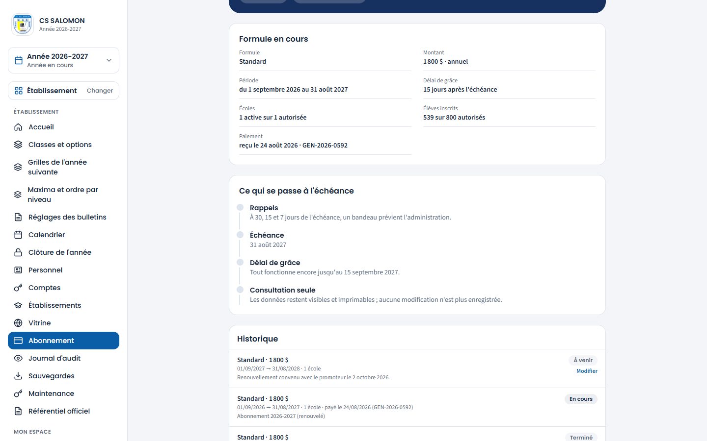 Factures et paiements (ordinateur)
