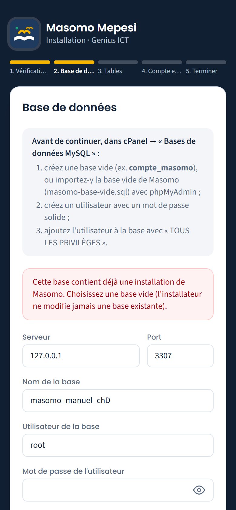 Base refusée par l'assistant (téléphone)