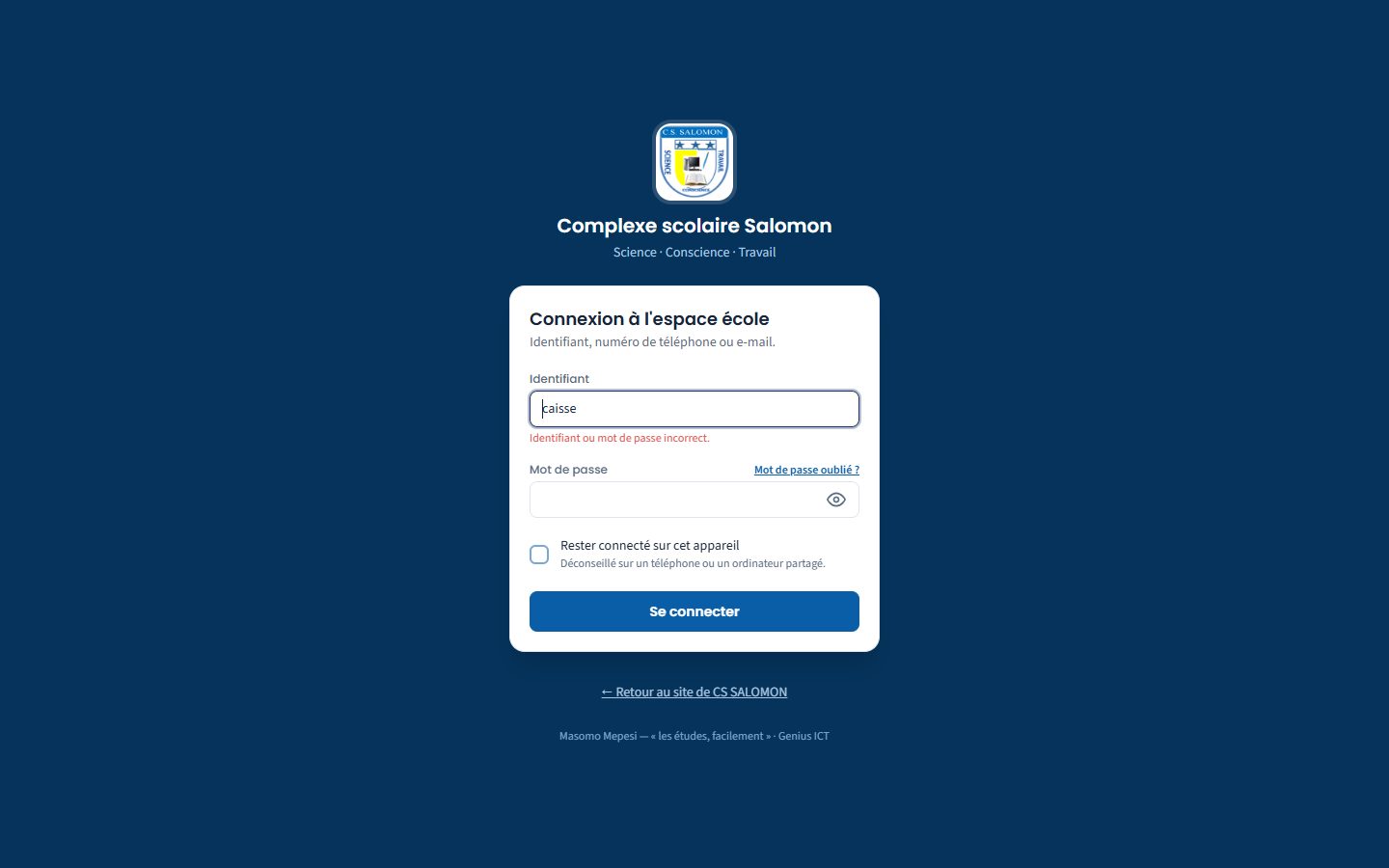 Message d'erreur de connexion (ordinateur)