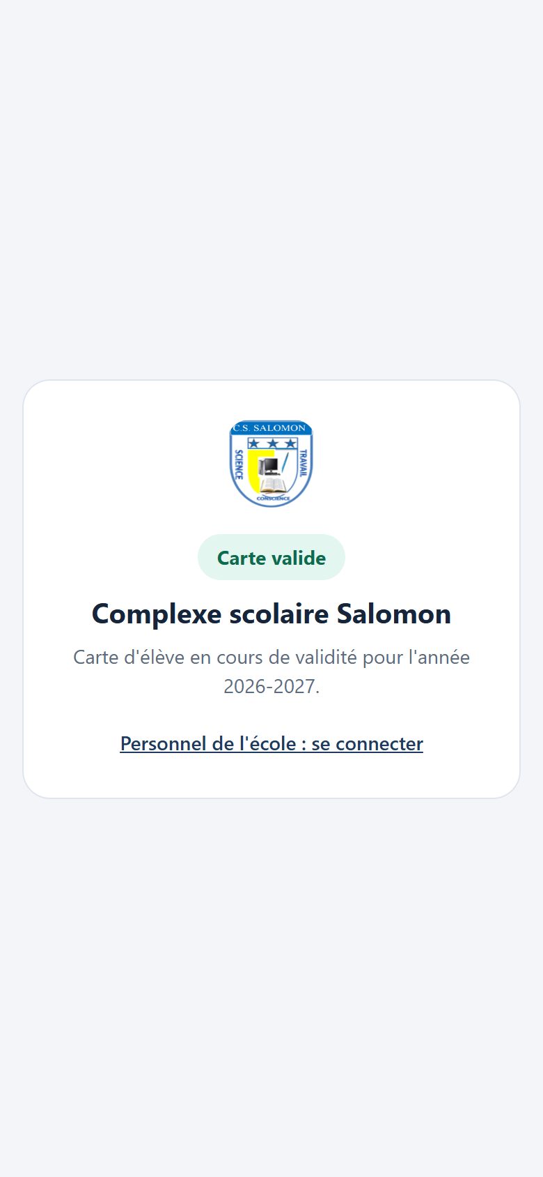 Vérification d'une carte valide (téléphone)