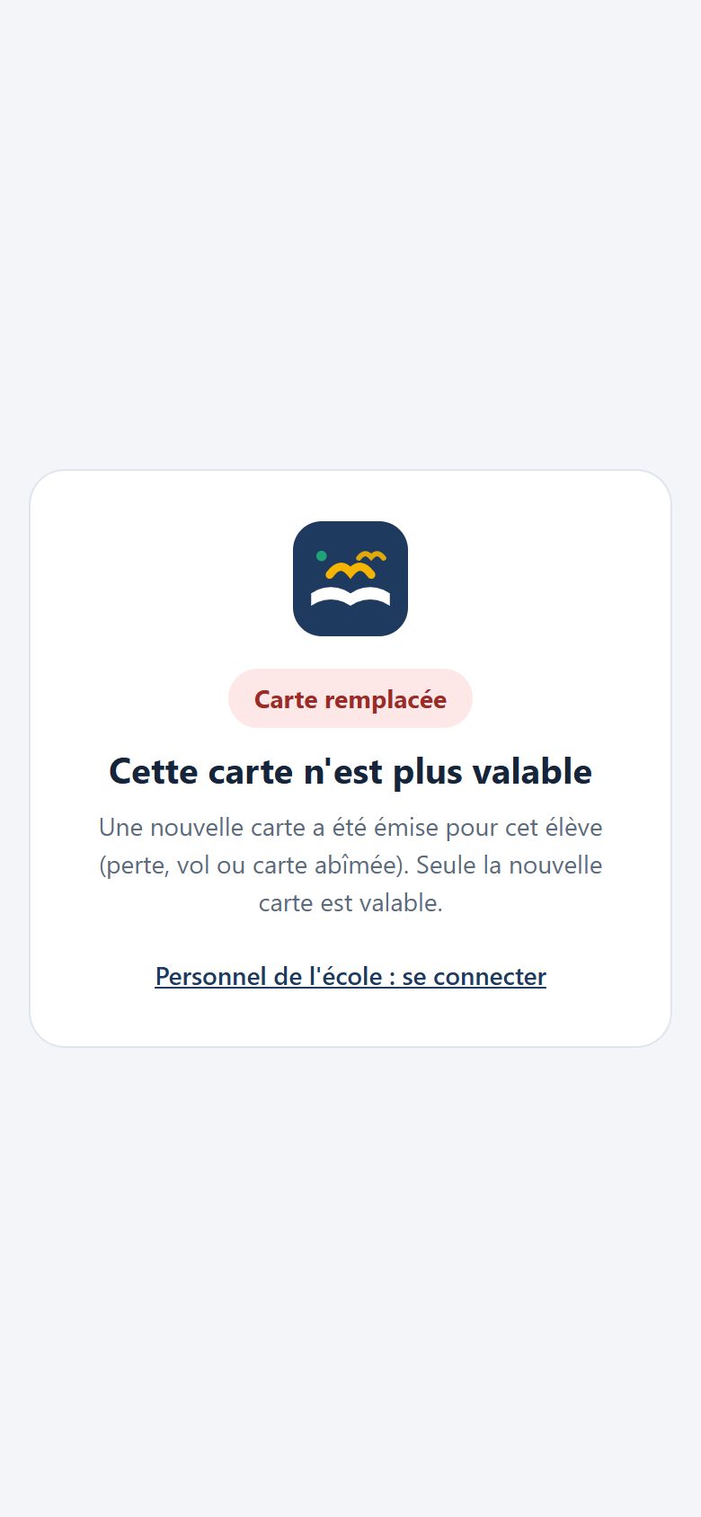 Vérification d'une carte remplacée (téléphone)