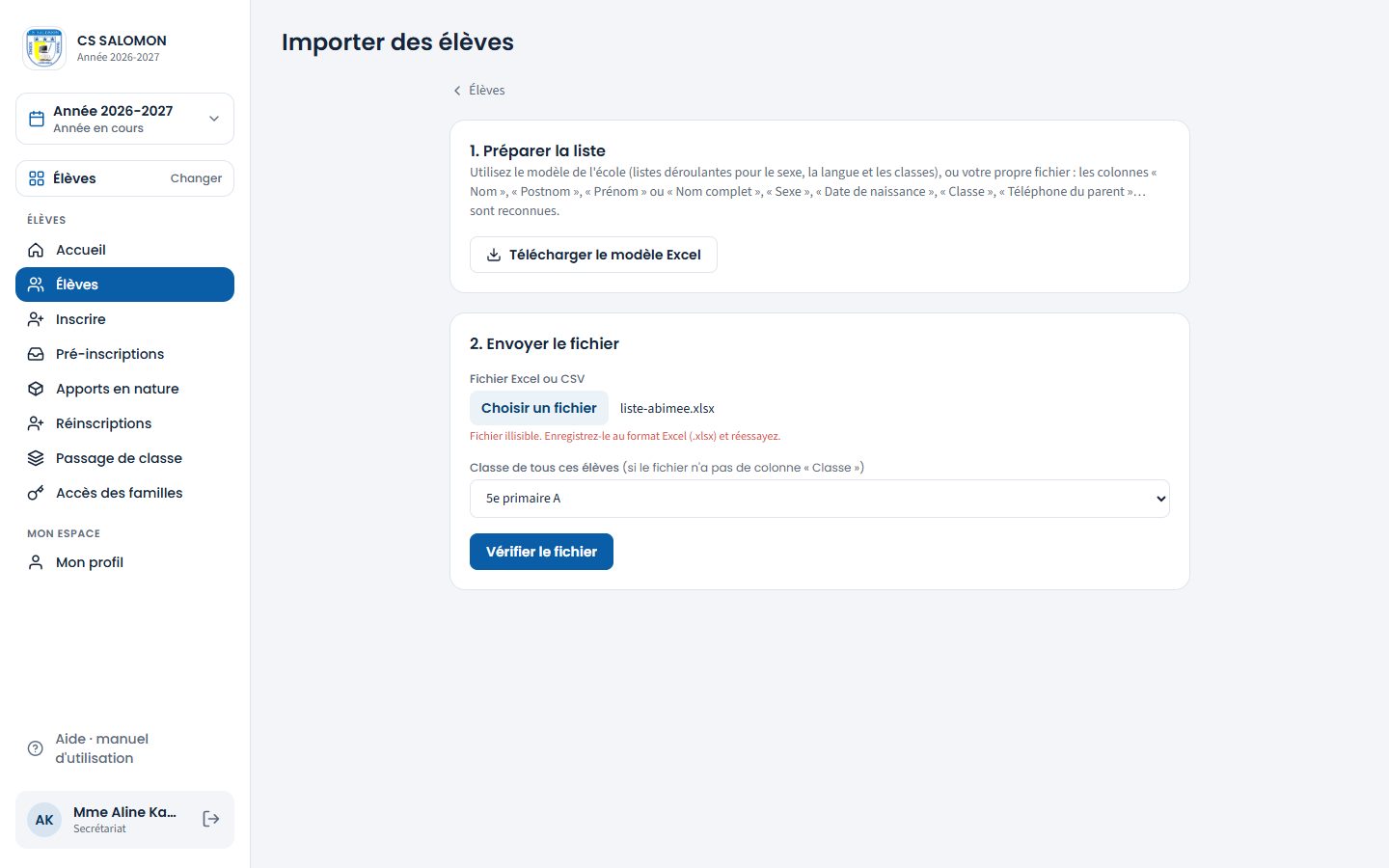 Message pour un fichier abîmé (ordinateur)