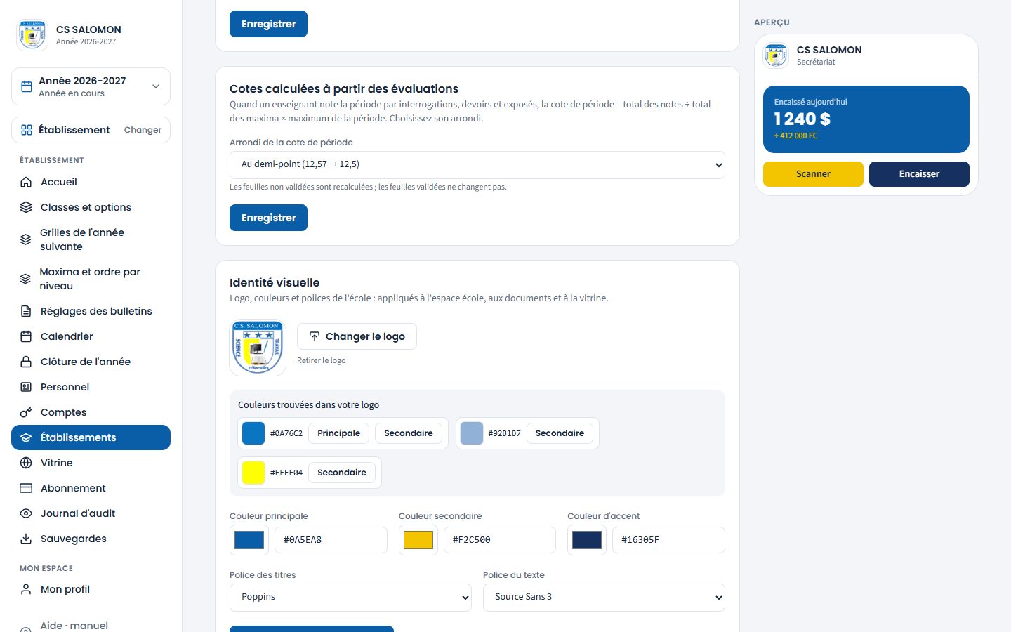 Arrondi des cotes calculées (ordinateur)