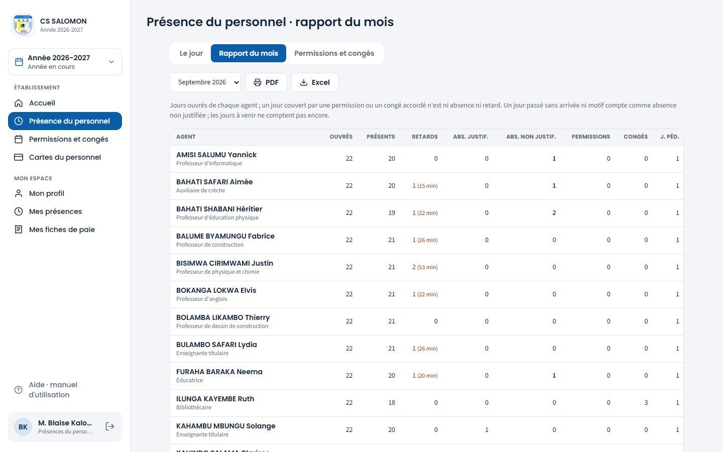 Rapport de présence de septembre 2026 (ordinateur)