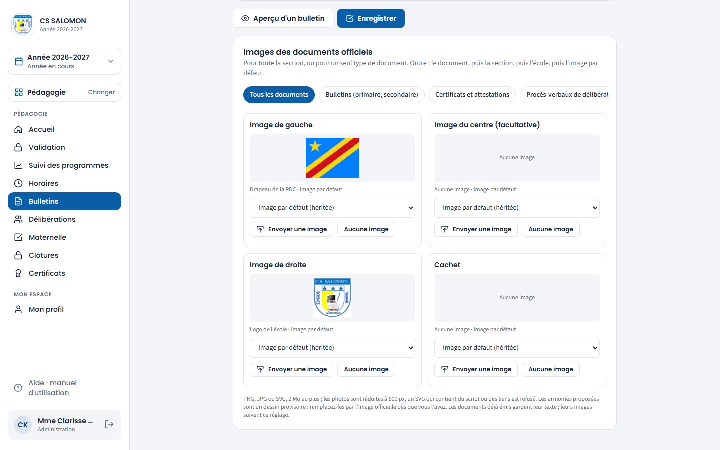 Images des documents de la section primaire (ordinateur)
