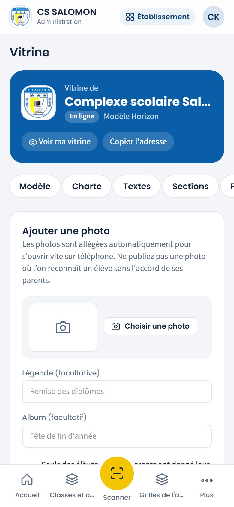 Galerie de photos (téléphone)