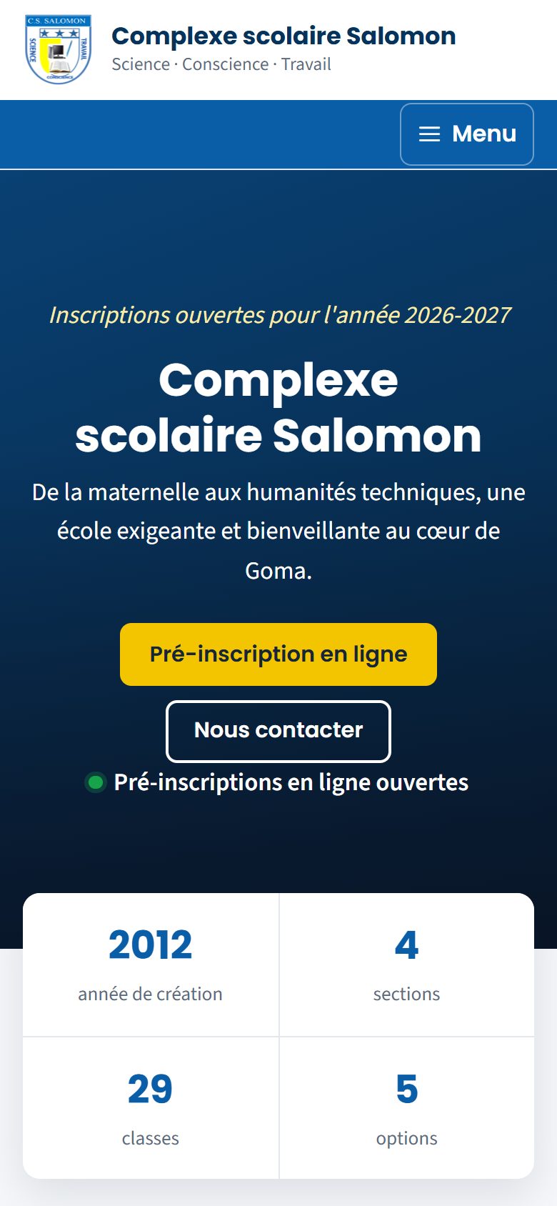 Vitrine publique de CS SALOMON (téléphone)