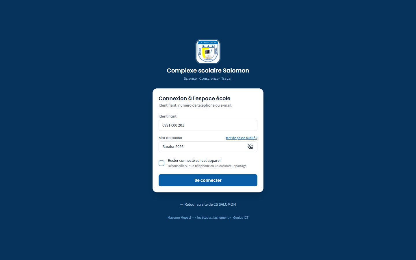 Connexion avec le numéro de téléphone (ordinateur)