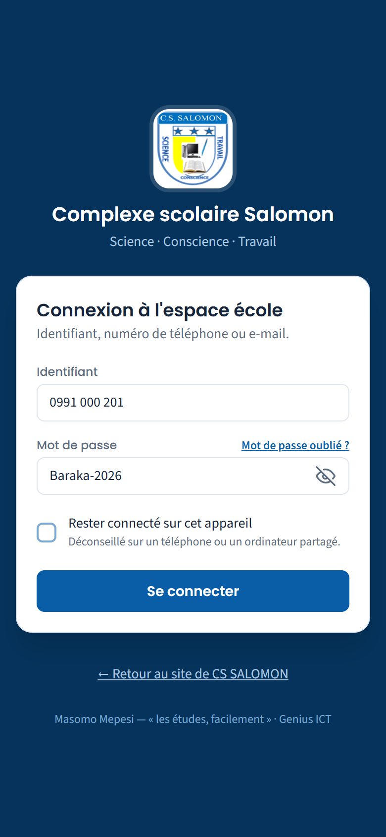 Connexion avec le numéro de téléphone (téléphone)