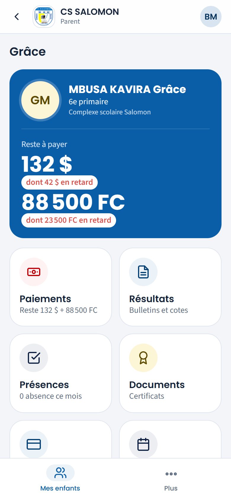Fiche de Grâce (téléphone)
