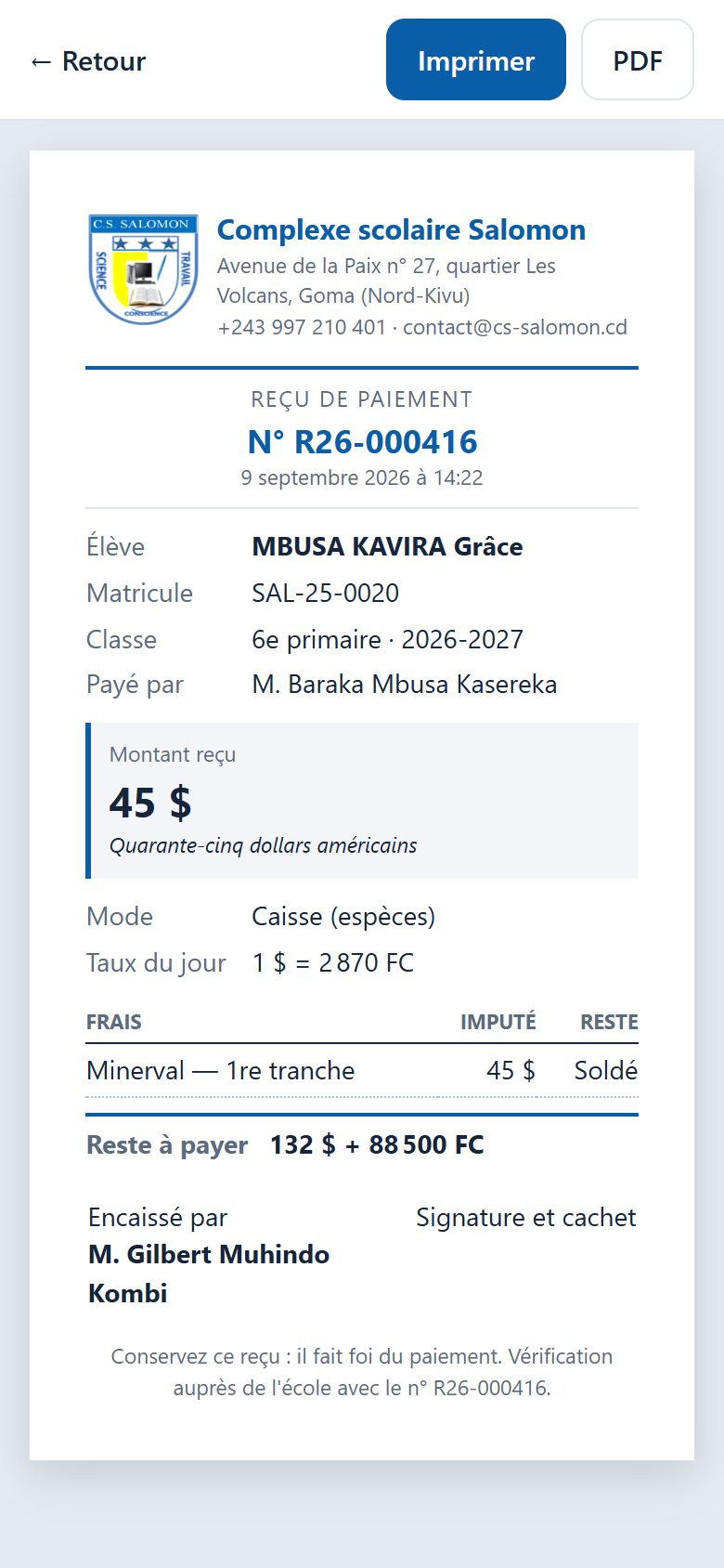 Reçu R26-000416 (téléphone)