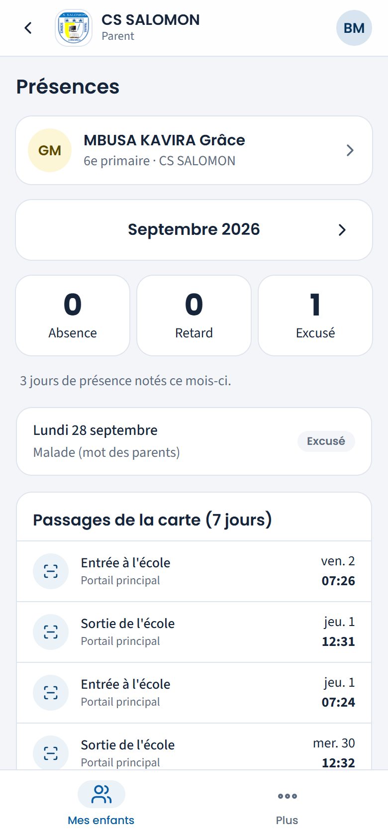 Présences de Grâce (téléphone)