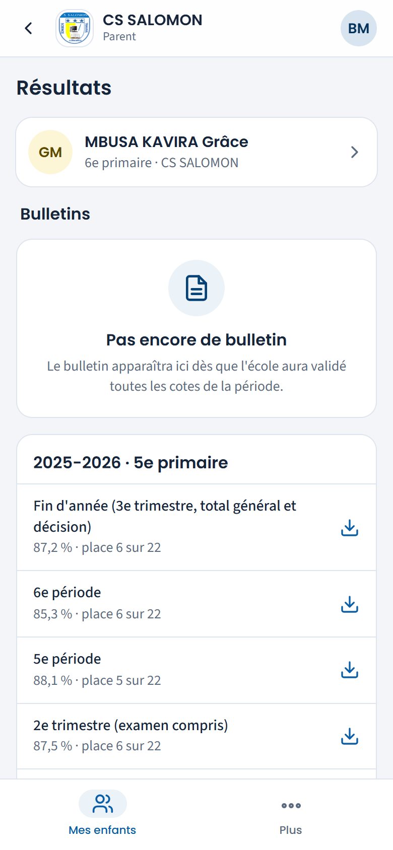 Résultats de Grâce (téléphone)