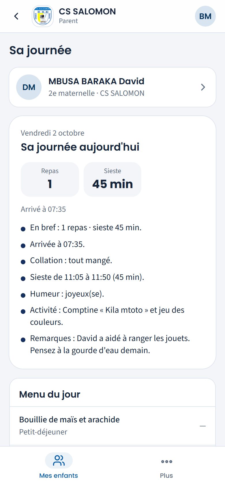 Journée de David (téléphone)