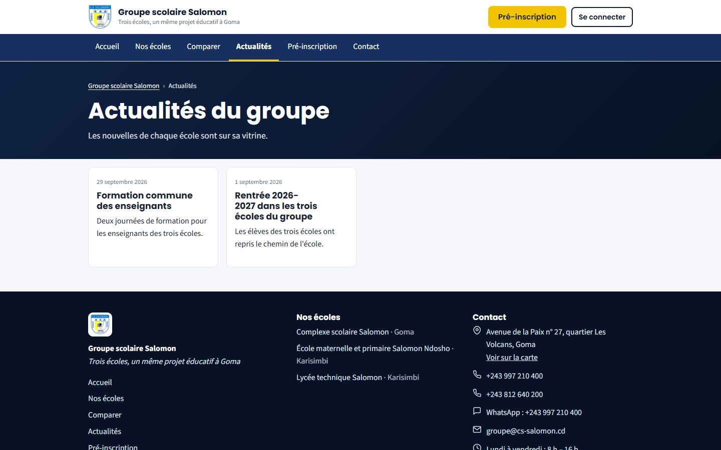Actualités du groupe (ordinateur)