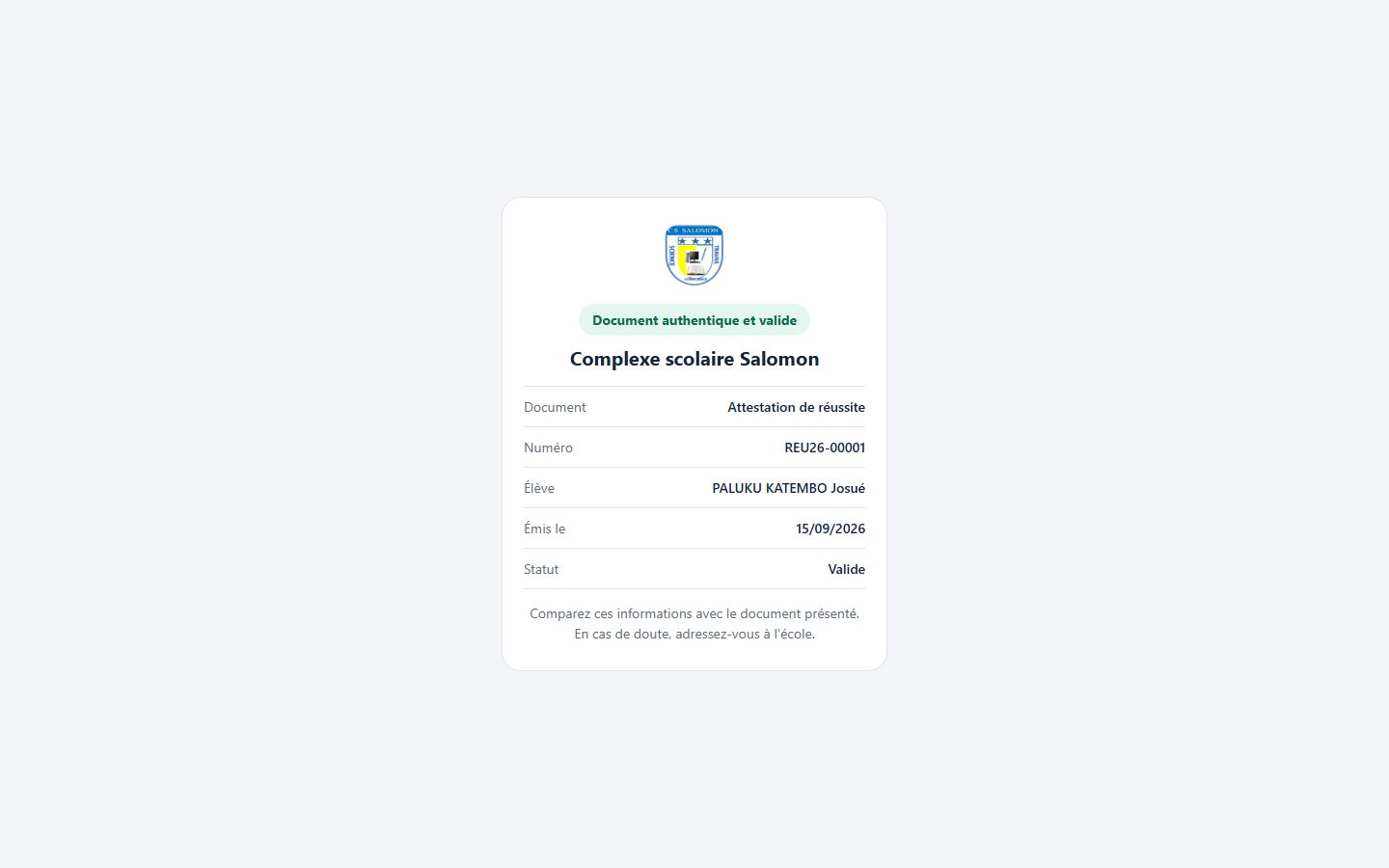 Certificat valide (ordinateur)