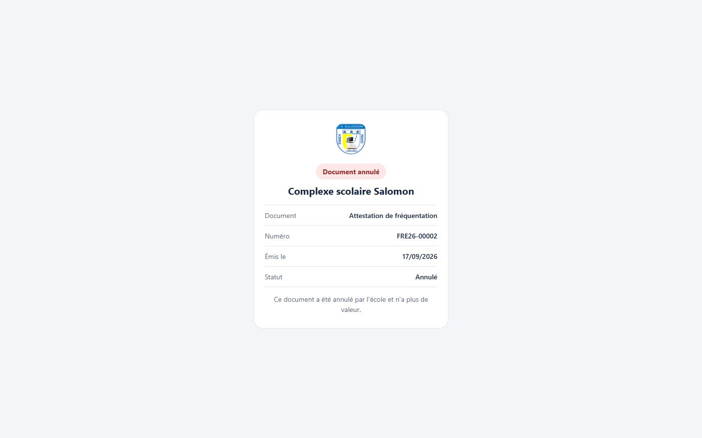 Certificat annulé (ordinateur)
