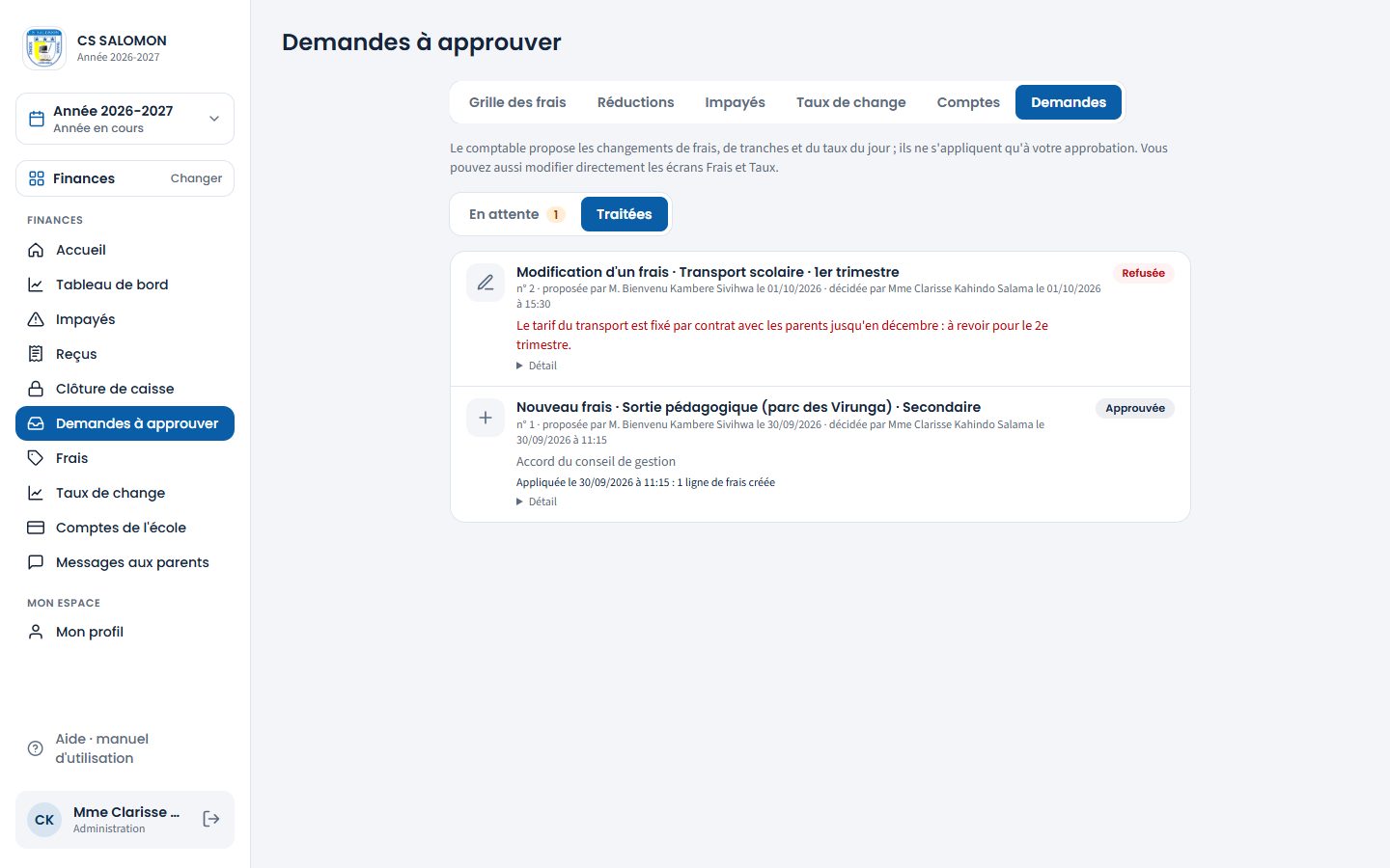 Demandes traitées (ordinateur)