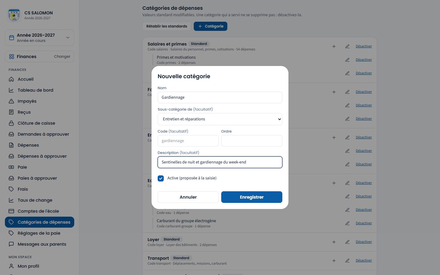 Nouvelle sous-catégorie de dépenses (ordinateur)