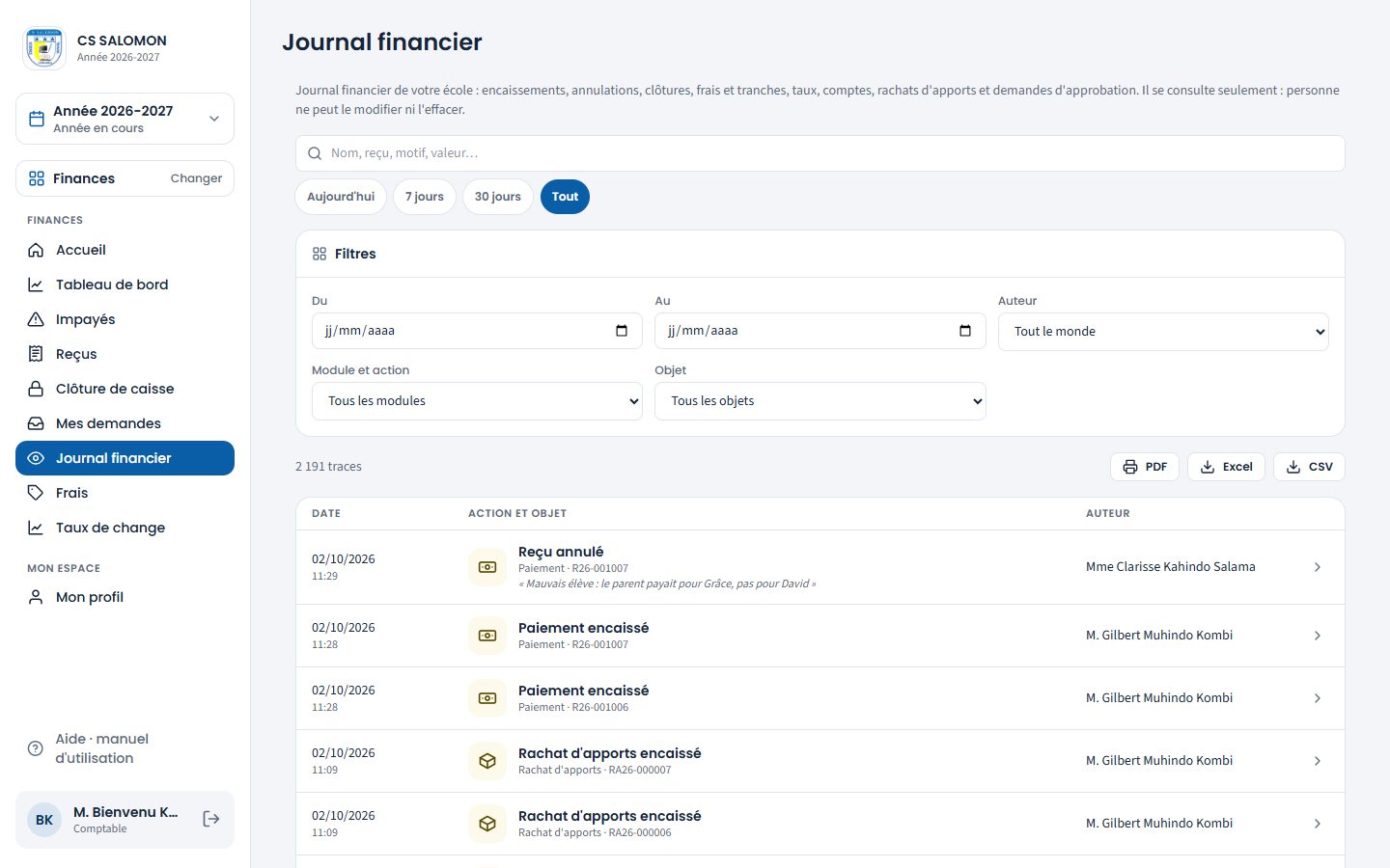 Journal financier (ordinateur)