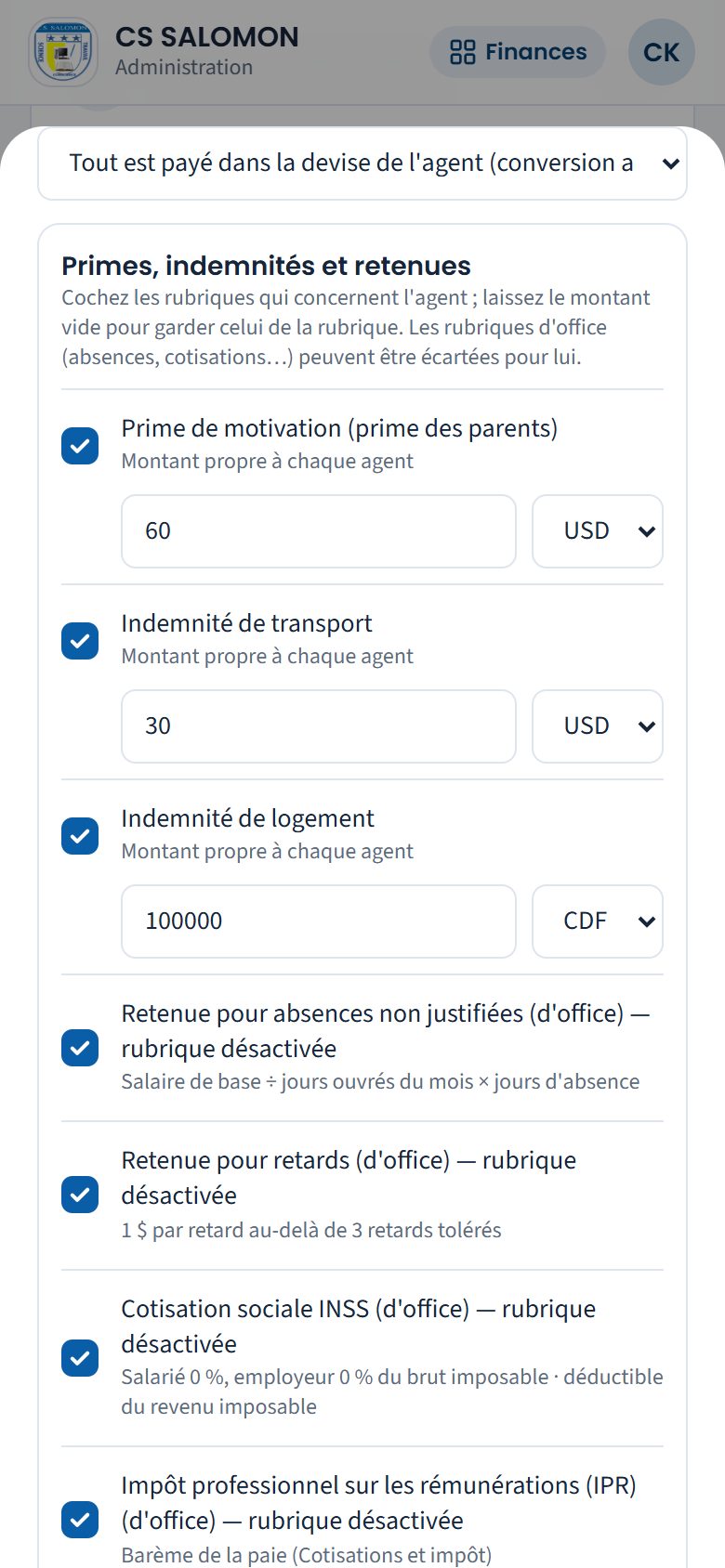 Fiche salariale du préfet (téléphone)