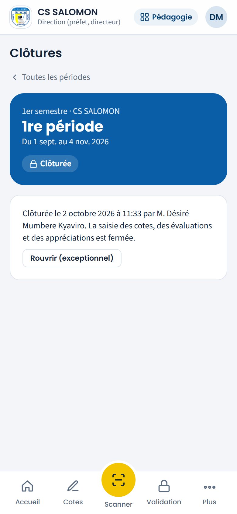 Période clôturée (téléphone)