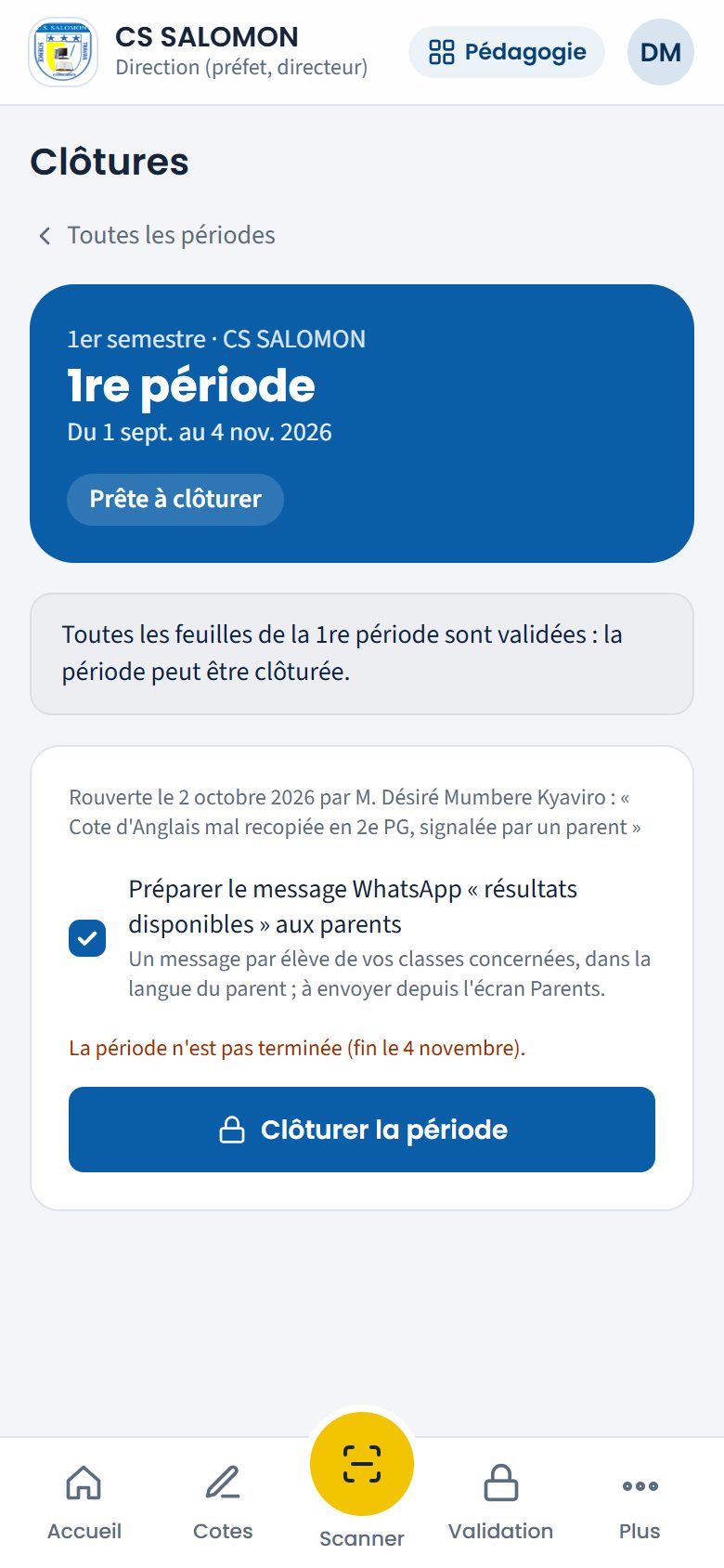 Période rouverte avec son motif (téléphone)