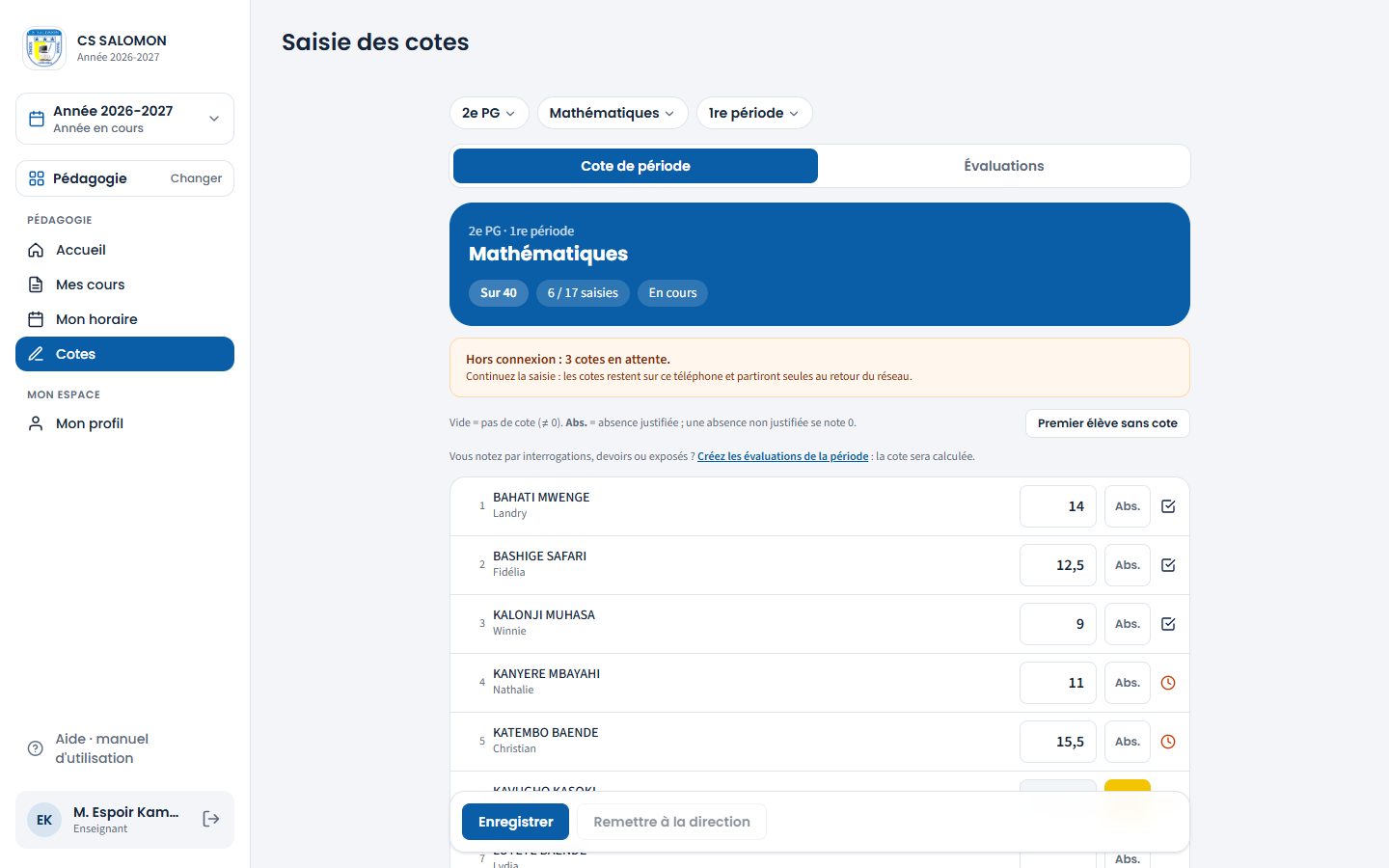 Saisie hors connexion (ordinateur)