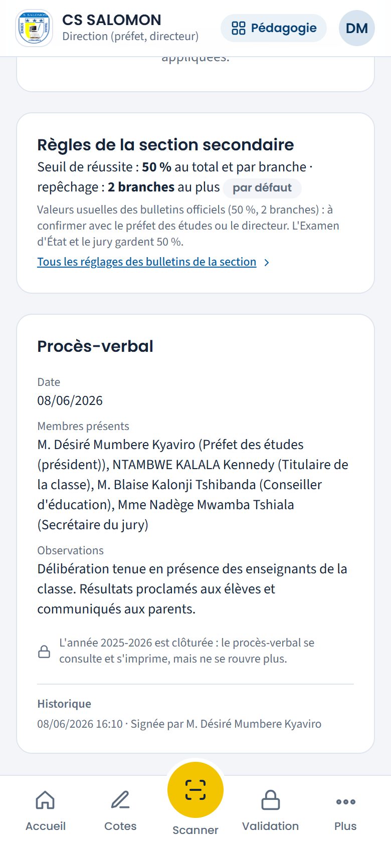 Délibération de la 7e EB en 2025-2026, lecture seule (téléphone)
