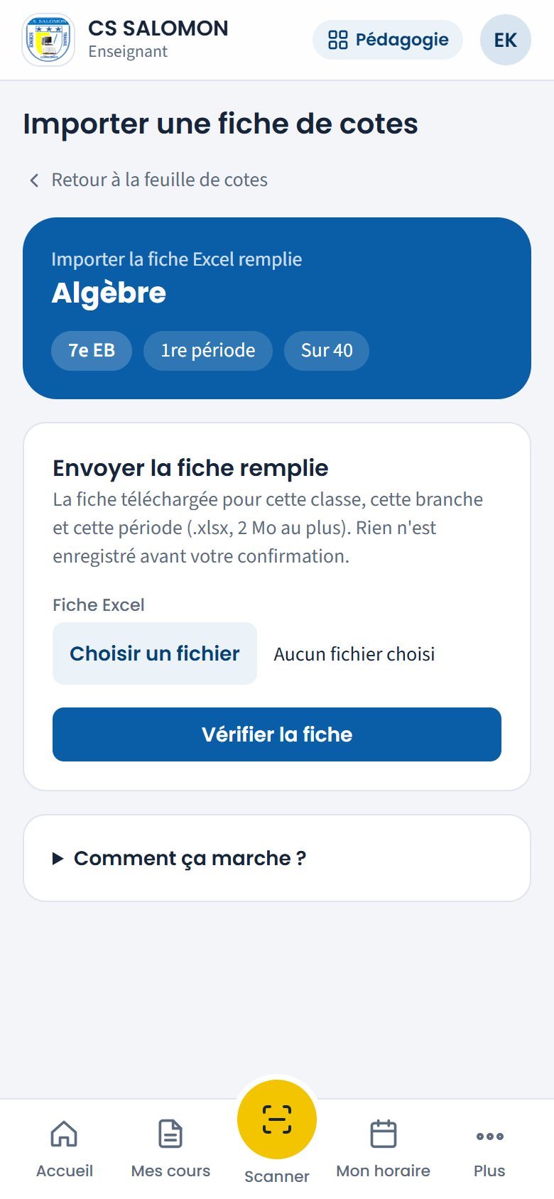 Envoi de la fiche remplie (téléphone)