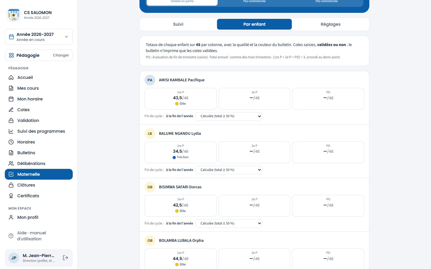 Totaux par enfant en 3e maternelle (ordinateur)