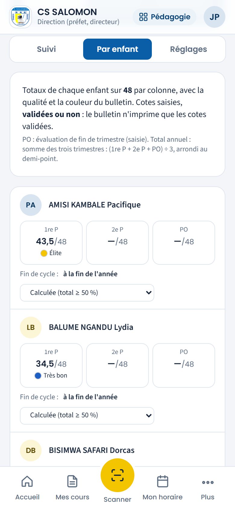 Totaux par enfant en 3e maternelle (téléphone)