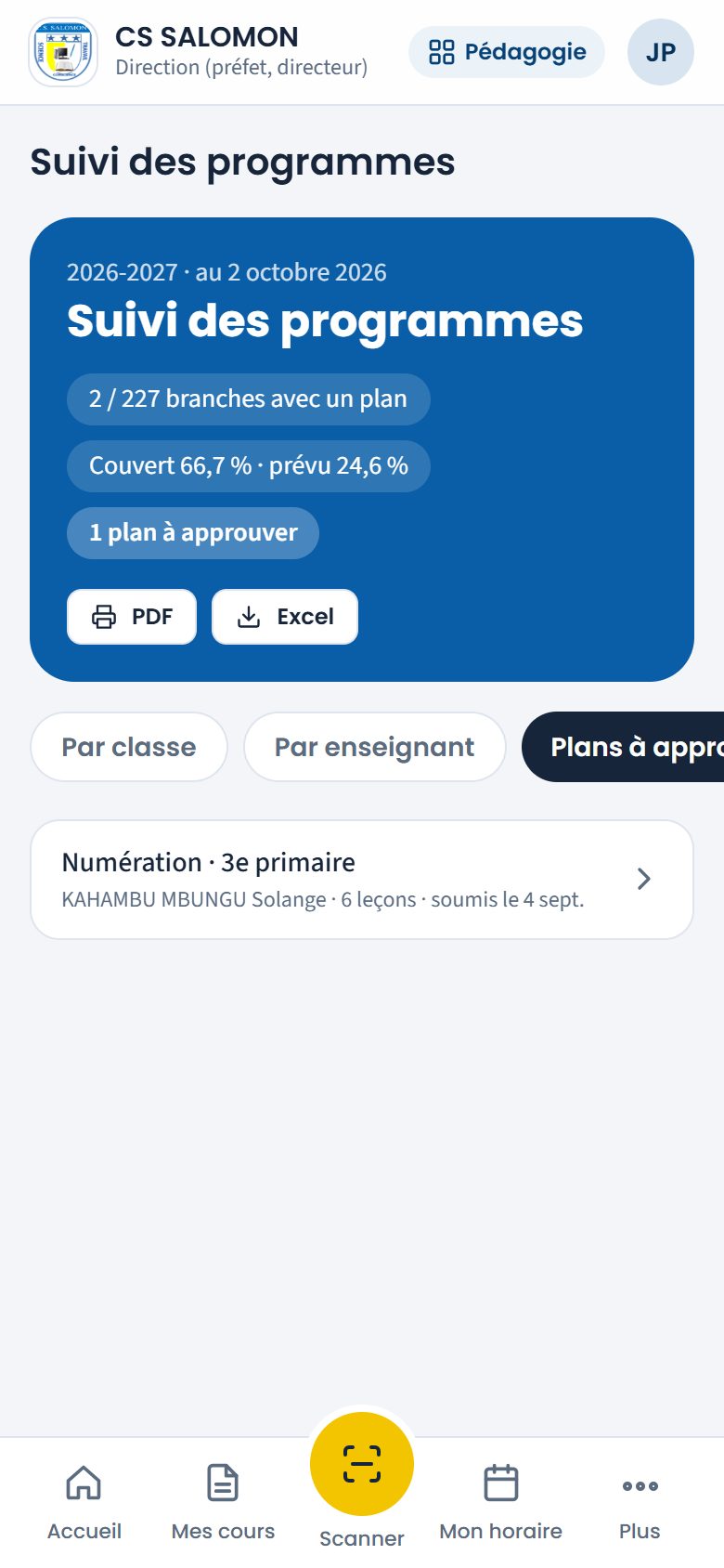 Plans à approuver (téléphone)