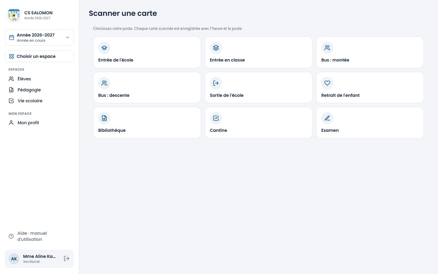 Choix du poste de scan (ordinateur)